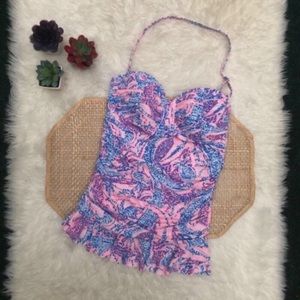 Lilly Pulitzer Carmen Ruffled Tankini Swim Top